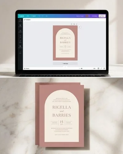 Canva Wedding Invitation Printing Spanish Fork example 2